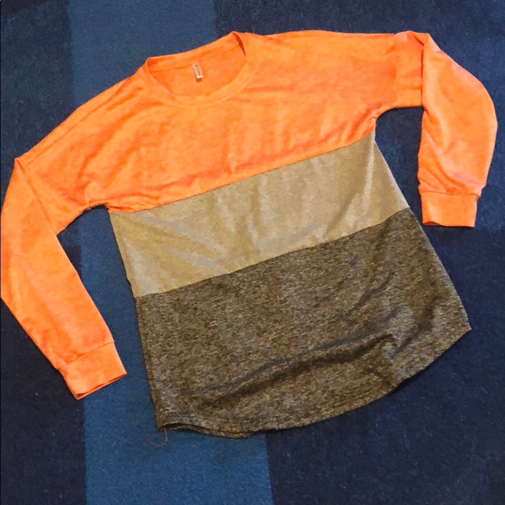 Wanna this orange and multi grey long sleeve